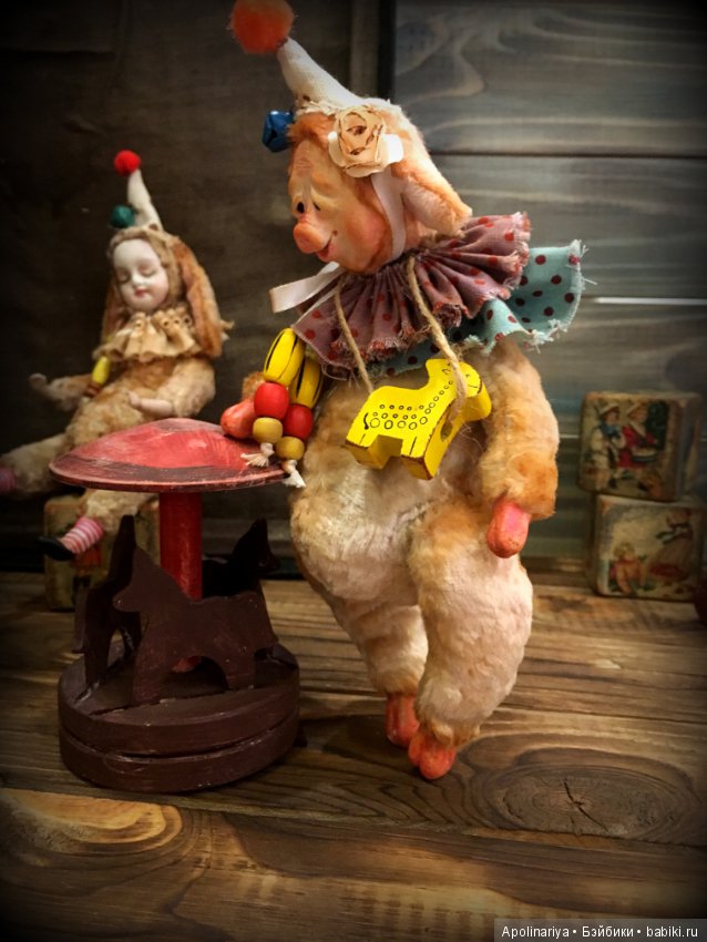 Пэдди... поросенок-тедди-долл. коллекция "Винтажный цирк"