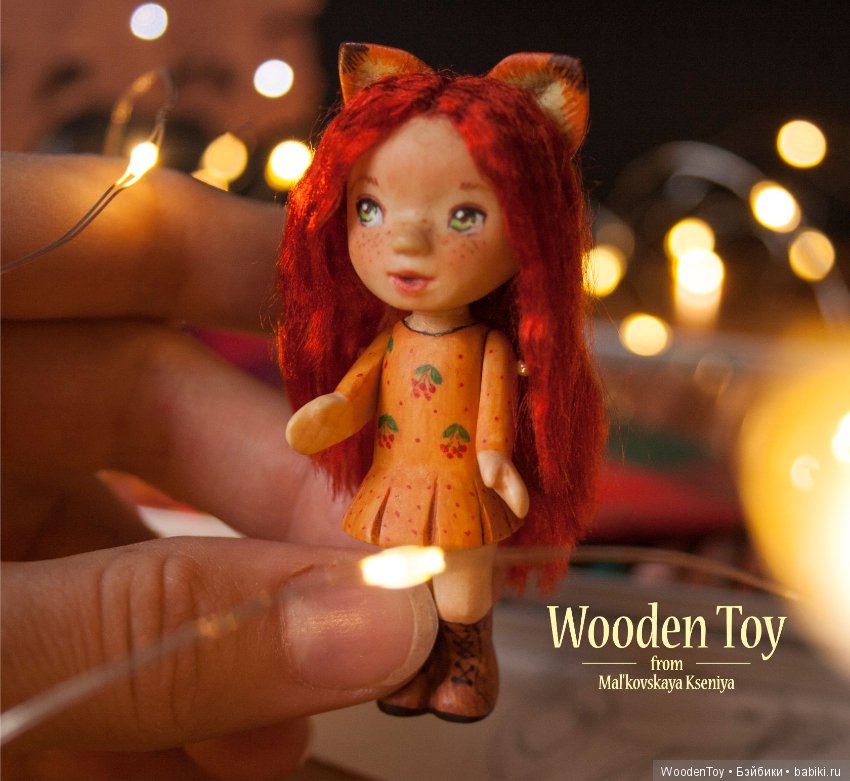Девочка лисичка (вырезана из кедра) (фото 9)
