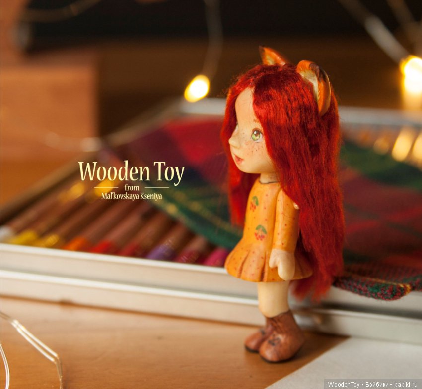 Девочка лисичка (вырезана из кедра) (фото 6)
