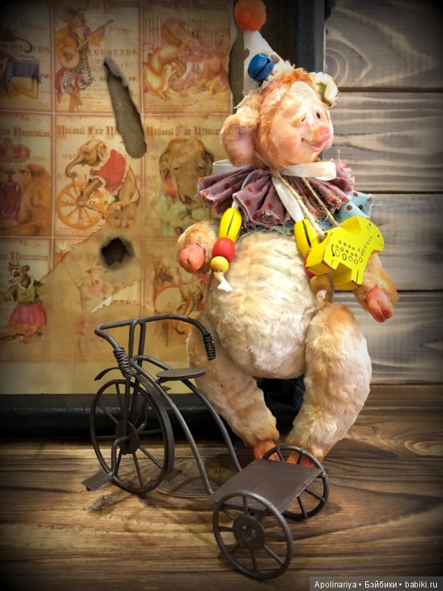 Пэдди... поросенок-тедди-долл. коллекция "Винтажный цирк"