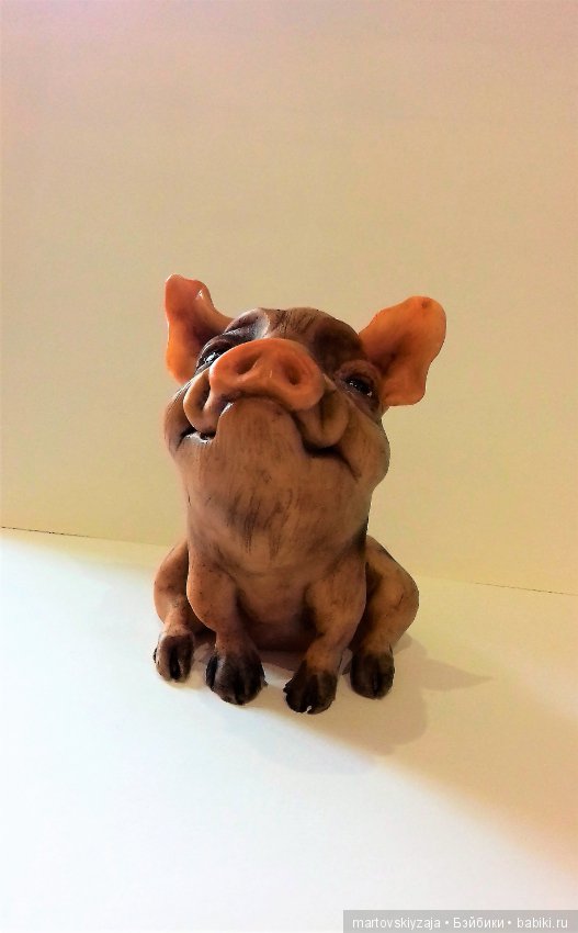 Свинка мини-пигг — Лепка авторских игрушек и папье (фото 5)