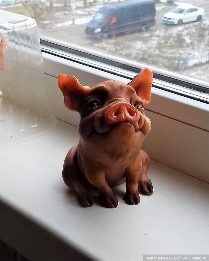 Свинка мини-пигг — Лепка авторских игрушек и папье (фото 6)