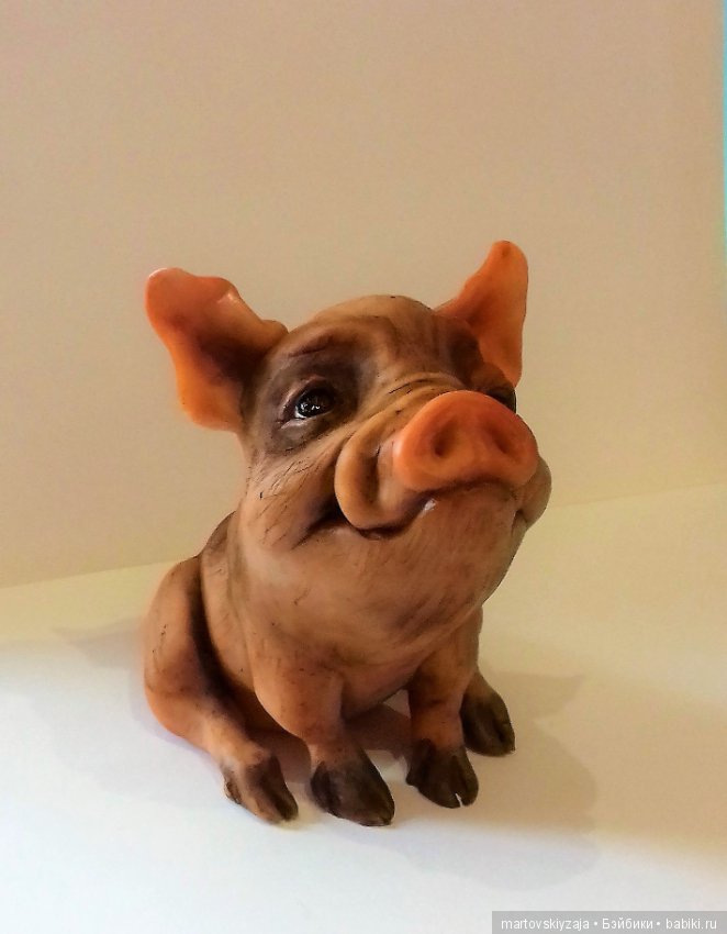 Свинка мини-пигг — Лепка авторских игрушек и папье