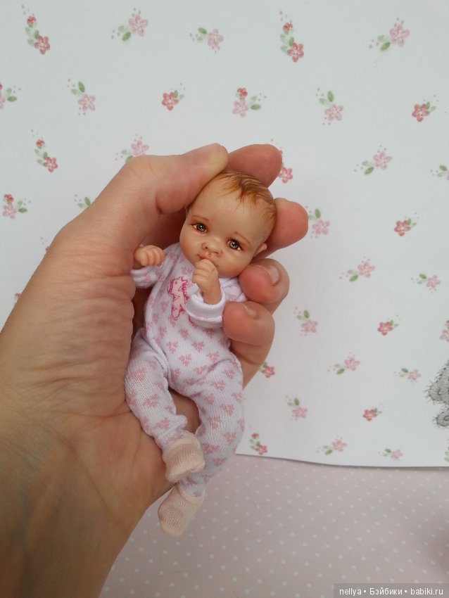 Малышка 12 см — Авторские миниатюрные куклы: лепка