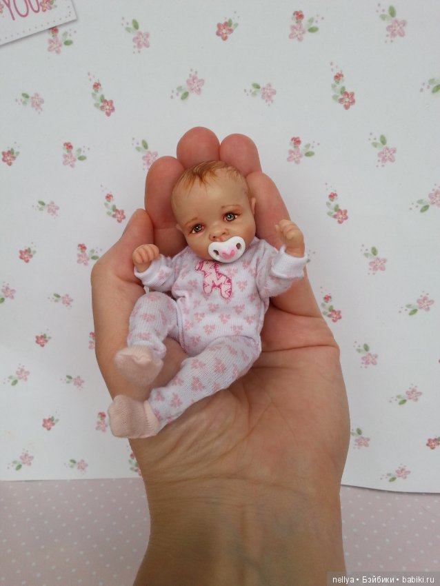Малышка 12 см — Авторские миниатюрные куклы: лепка