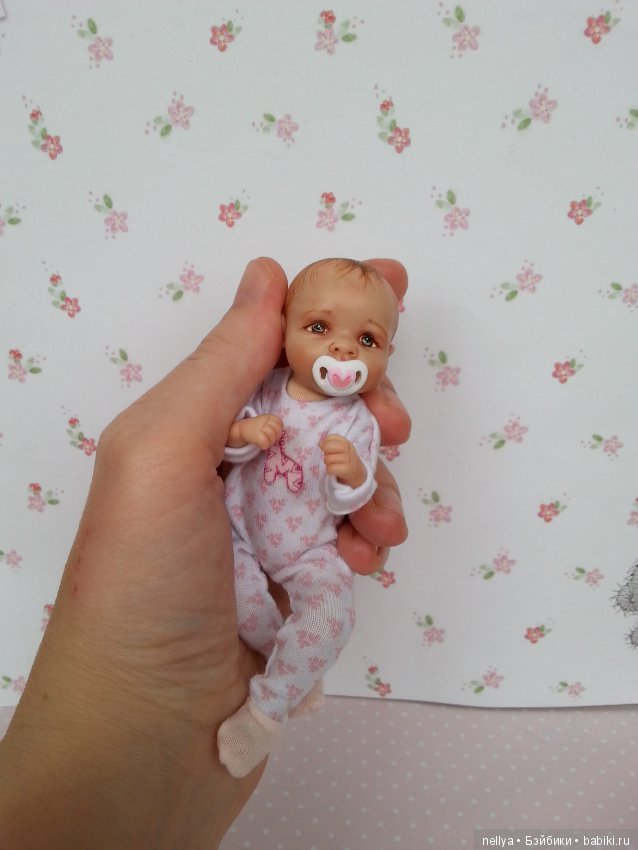 Малышка 12 см — Авторские миниатюрные куклы: лепка