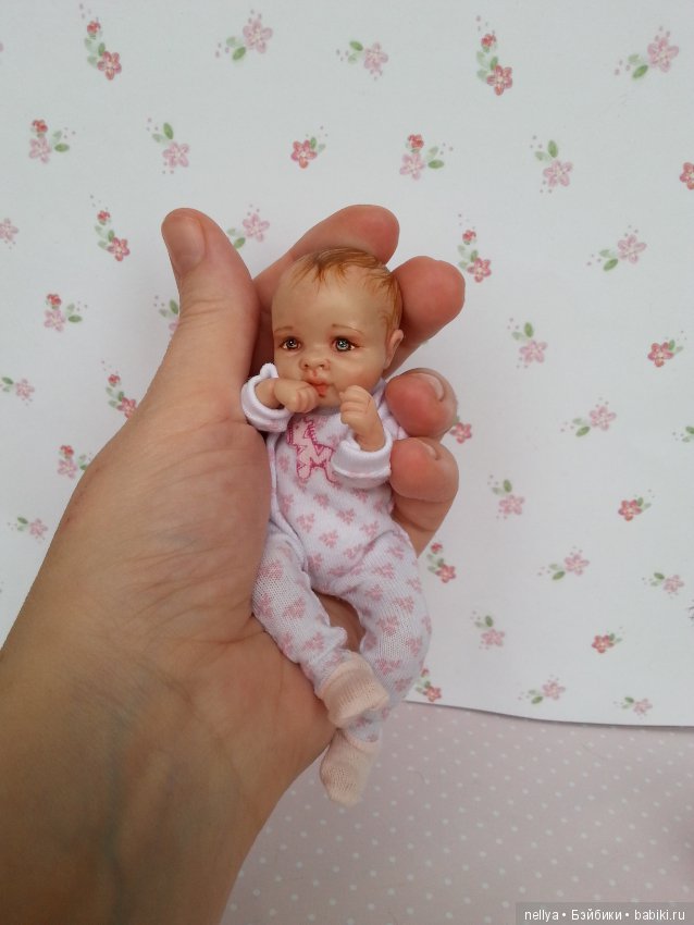 Малышка 12 см — Авторские миниатюрные куклы: лепка