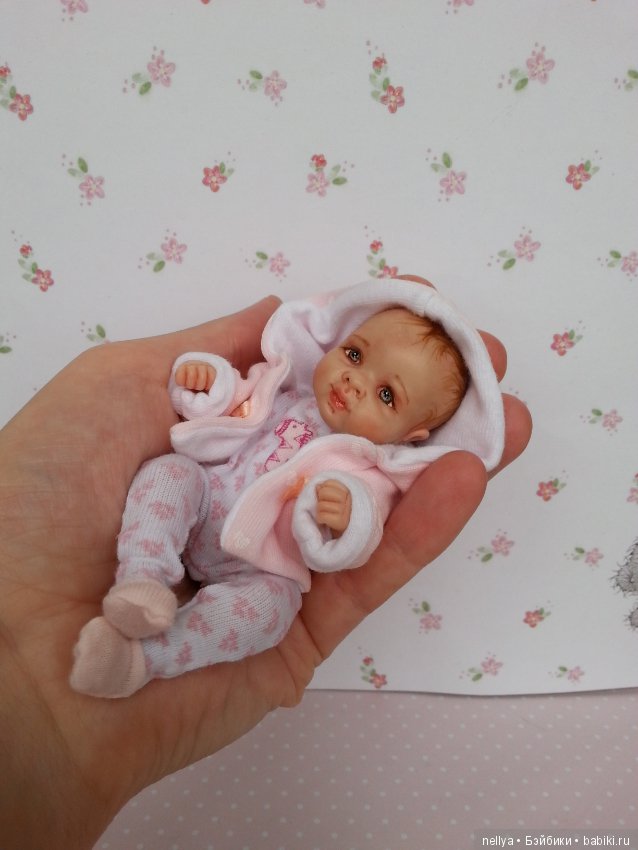 Малышка 12 см — Авторские миниатюрные куклы: лепка (фото 4)