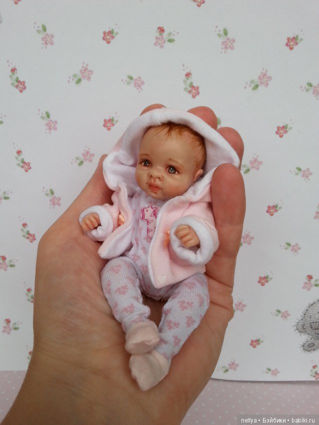 Малышка 12 см — Авторские миниатюрные куклы: лепка (фото 5)