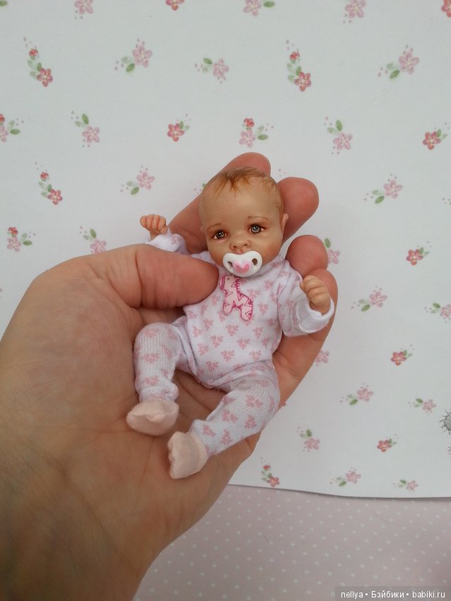 Малышка 12 см — Авторские миниатюрные куклы: лепка (фото 9)