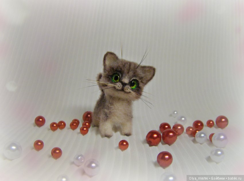 Котик. Авторская игрушка Ольги Чернухо