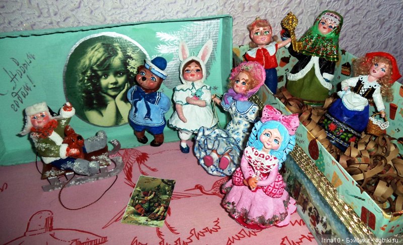 Набор ватных ёлочных игрушек. Второй