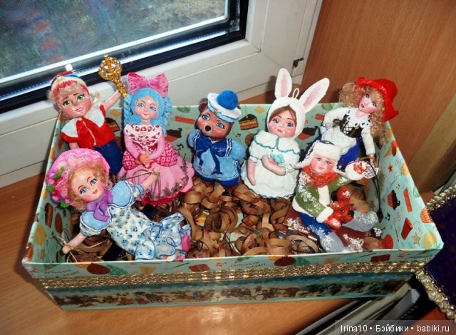 Набор ватных ёлочных игрушек. Второй