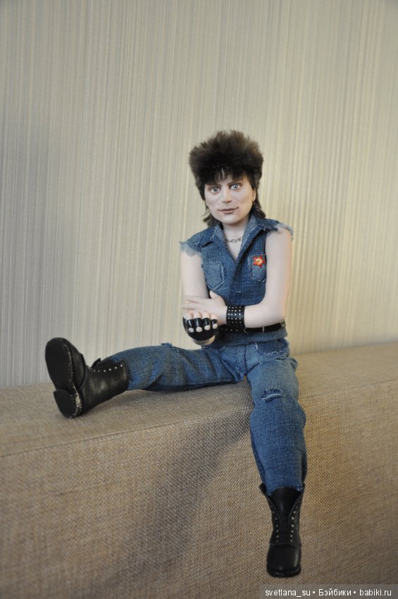 Портретная кукла Юрий Хой (Клинских), лидер группы «Сектор Газа» (фото 5)