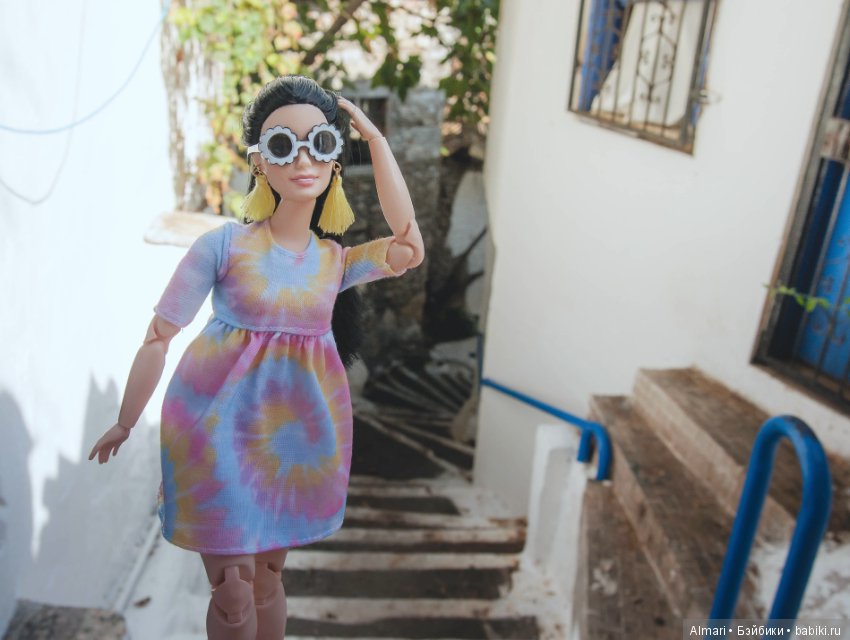 Пргулка в розово голубых тонах