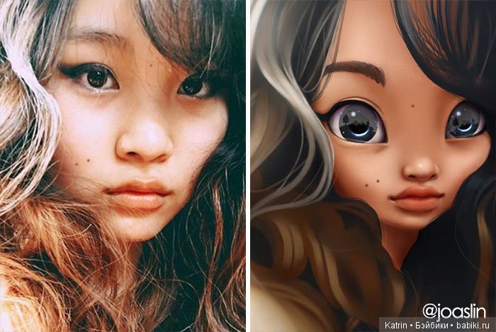 JoAsLiN рисует портреты людей в стиле популярных мультипликационных студий Дисней и Пиксар (фото 2)