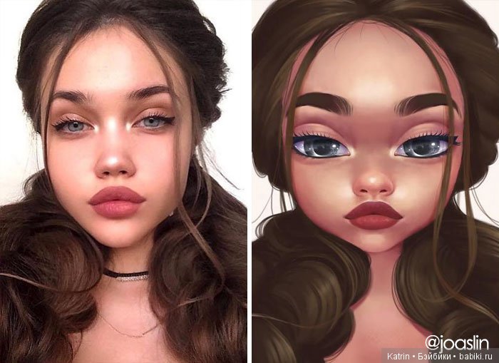 JoAsLiN рисует портреты людей в стиле популярных мультипликационных студий Дисней и Пиксар