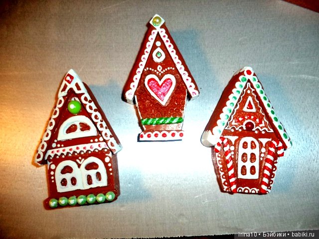 Пряничные домики на ёлку — Создание миниатюры: МК (фото 6)
