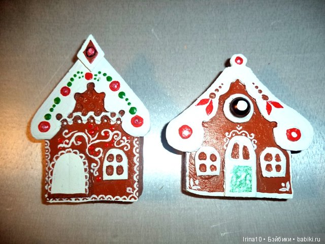 Пряничные домики на ёлку — Создание миниатюры: МК (фото 5)
