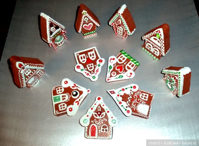 Пряничные домики на ёлку — Создание миниатюры: МК (фото 8)
