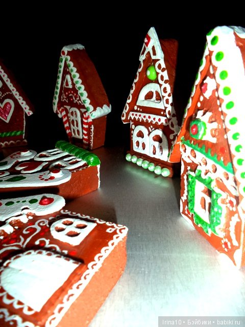Пряничные домики на ёлку — Создание миниатюры: МК (фото 10)