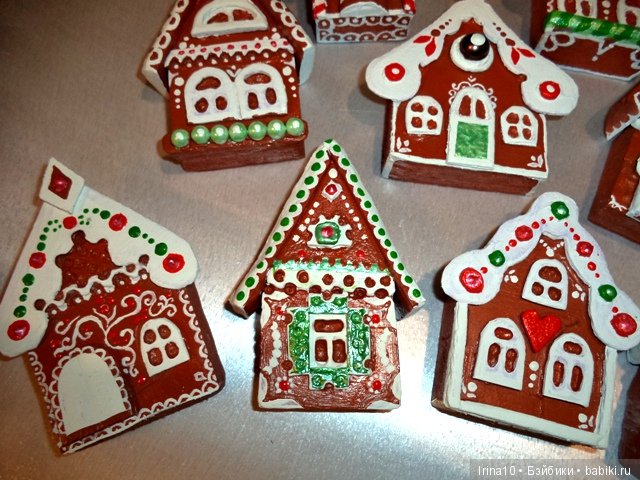 Пряничные домики на ёлку — Создание миниатюры: МК (фото 2)