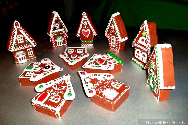 Пряничные домики на ёлку — Создание миниатюры: МК (фото 9)