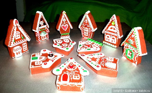 Пряничные домики на ёлку — Создание миниатюры: МК (фото 7)