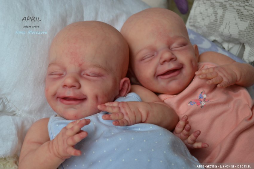 Эприл - близяшки-улыбашки в процессе возрождения. Куклы реборн Анны Морозовой (фото 4)