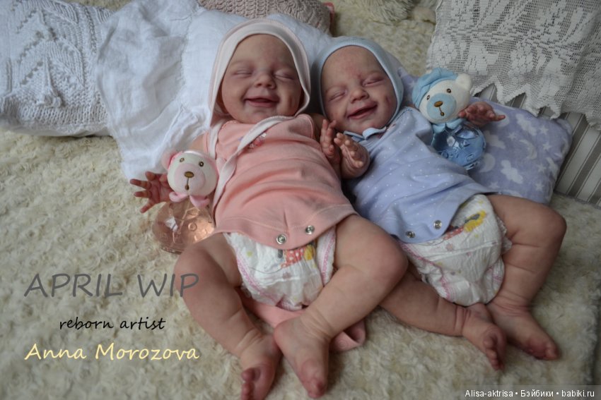 Эприл - близяшки-улыбашки в процессе возрождения. Куклы реборн Анны Морозовой (фото 8)