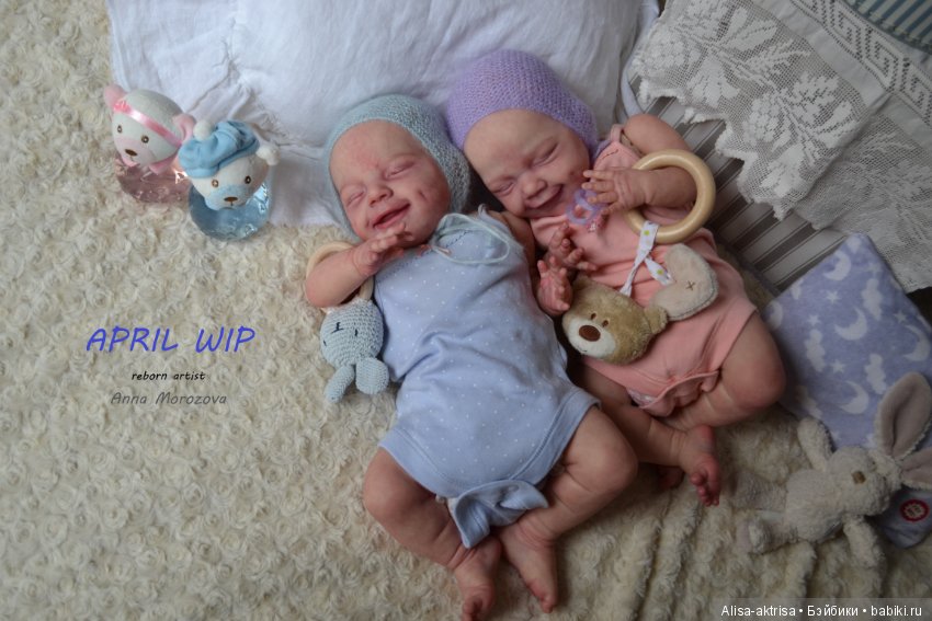 Эприл - близяшки-улыбашки в процессе возрождения. Куклы реборн Анны Морозовой