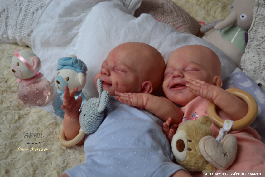 Эприл - близяшки-улыбашки в процессе возрождения. Куклы реборн Анны Морозовой (фото 9)