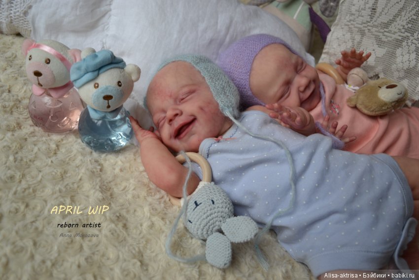 Эприл - близяшки-улыбашки в процессе возрождения. Куклы реборн Анны Морозовой