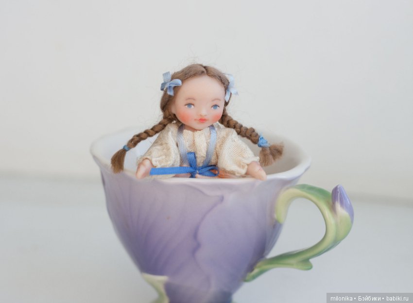 Хорошая девочка Настя — Авторские миниатюрные куклы: лепка (фото 4)