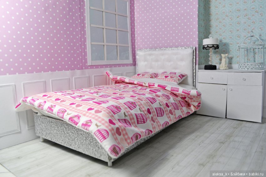 Новая кровать для Барби — Мебель для кукол и домиков: фото (фото 6)