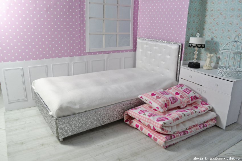 Новая кровать для Барби — Мебель для кукол и домиков: фото (фото 2)