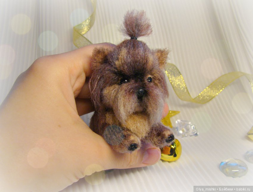 Щенок Йорик, авторская игрушка Ольги Чернухо