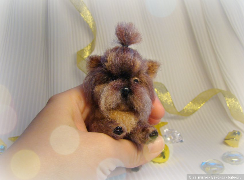 Щенок Йорик, авторская игрушка Ольги Чернухо