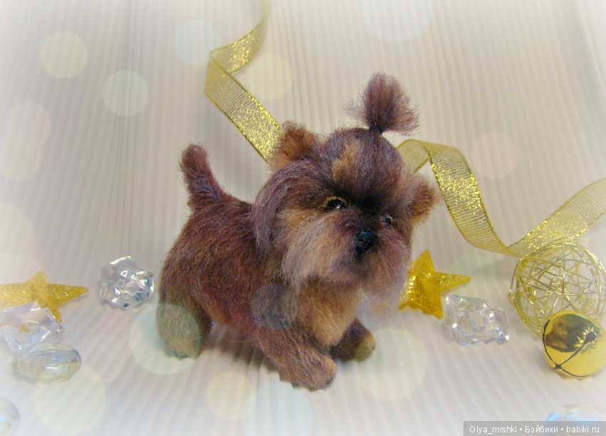 Щенок Йорик, авторская игрушка Ольги Чернухо (фото 4)
