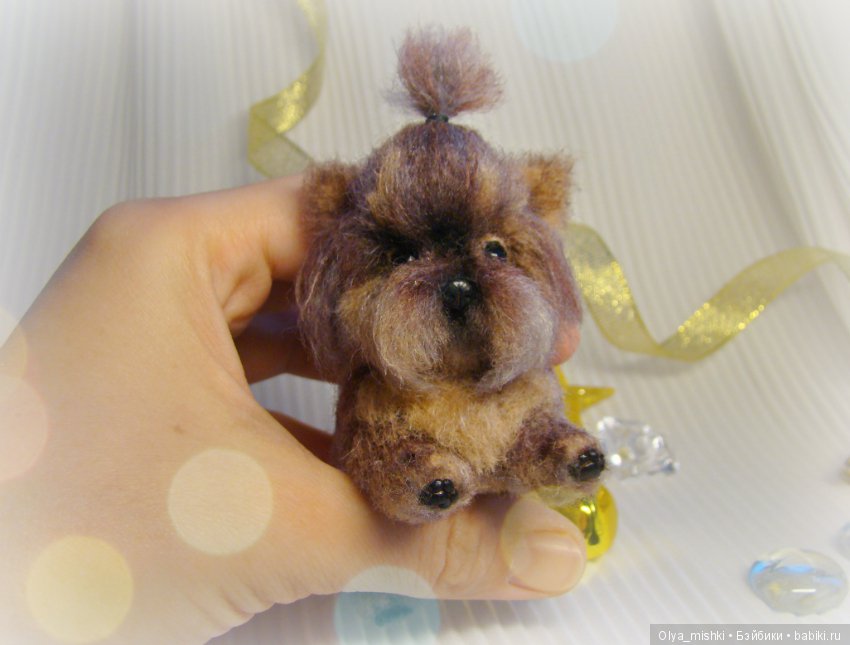 Щенок Йорик, авторская игрушка Ольги Чернухо