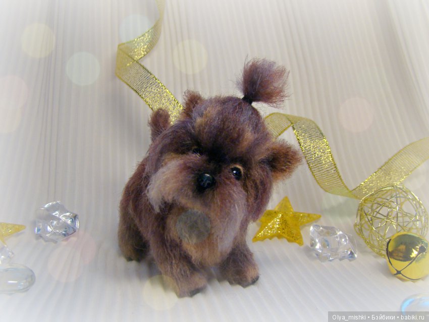 Щенок Йорик, авторская игрушка Ольги Чернухо (фото 6)