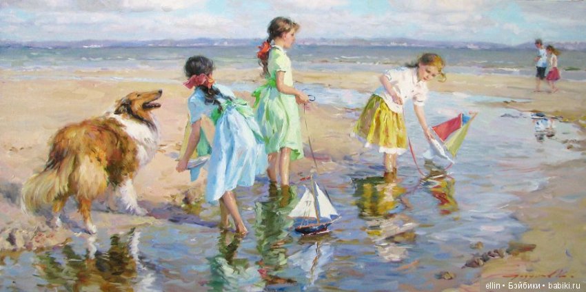 Прелестные детские образы в творчестве художника Константина Разумова (Россия) (фото 3)