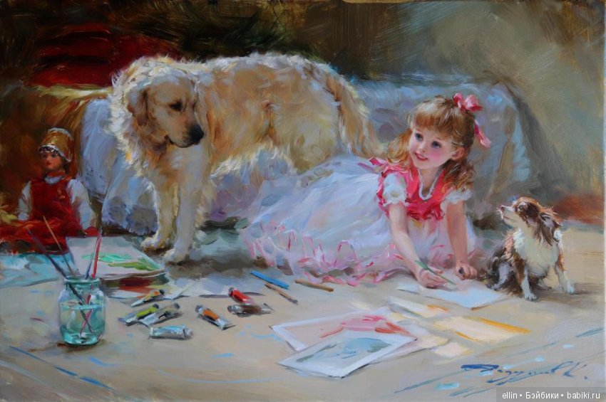 Прелестные детские образы в творчестве художника Константина Разумова (Россия)