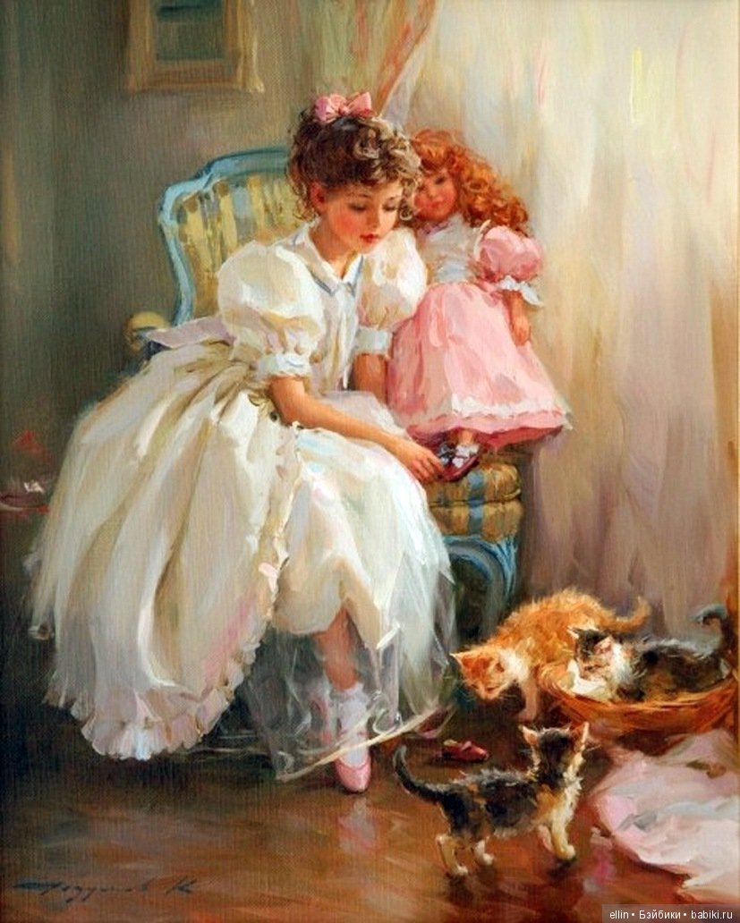 Прелестные детские образы в творчестве художника Константина Разумова (Россия)