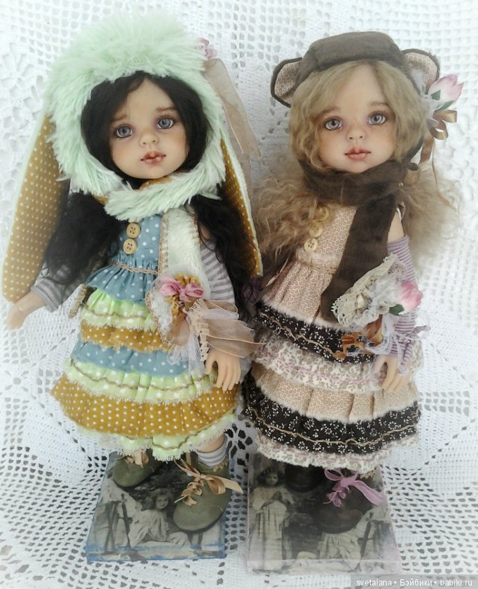 Мия и Мишель.Новогоднее настроение. ООАК кукол Паола Рейна (фото 10)