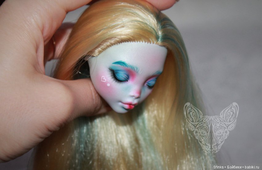 ООАК головы Лагуны Блю — ООАК Monster High и Ever After High: репейнт (фото 4)