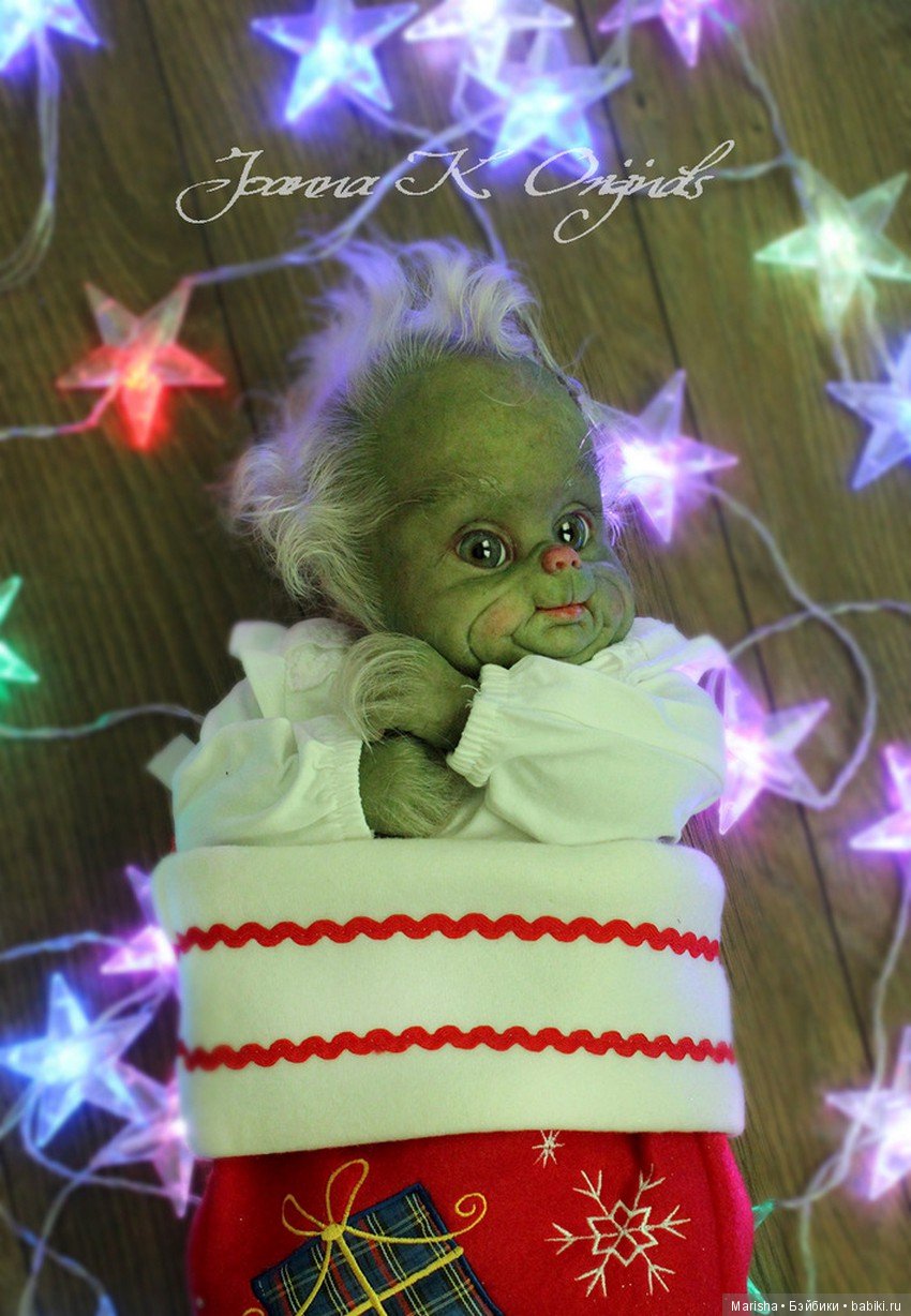 OOAK baby Grinch от скульптора Joanna Kazmierczak (фото 2)