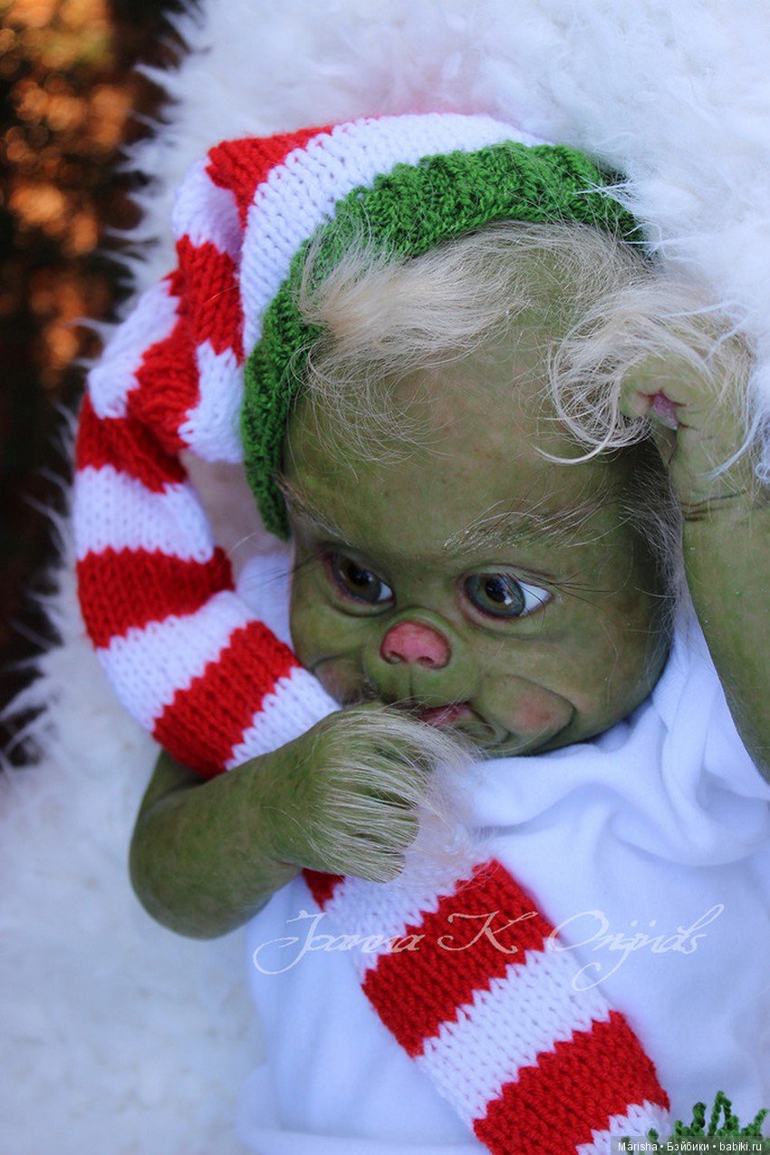 OOAK baby Grinch от скульптора Joanna Kazmierczak (фото 8)