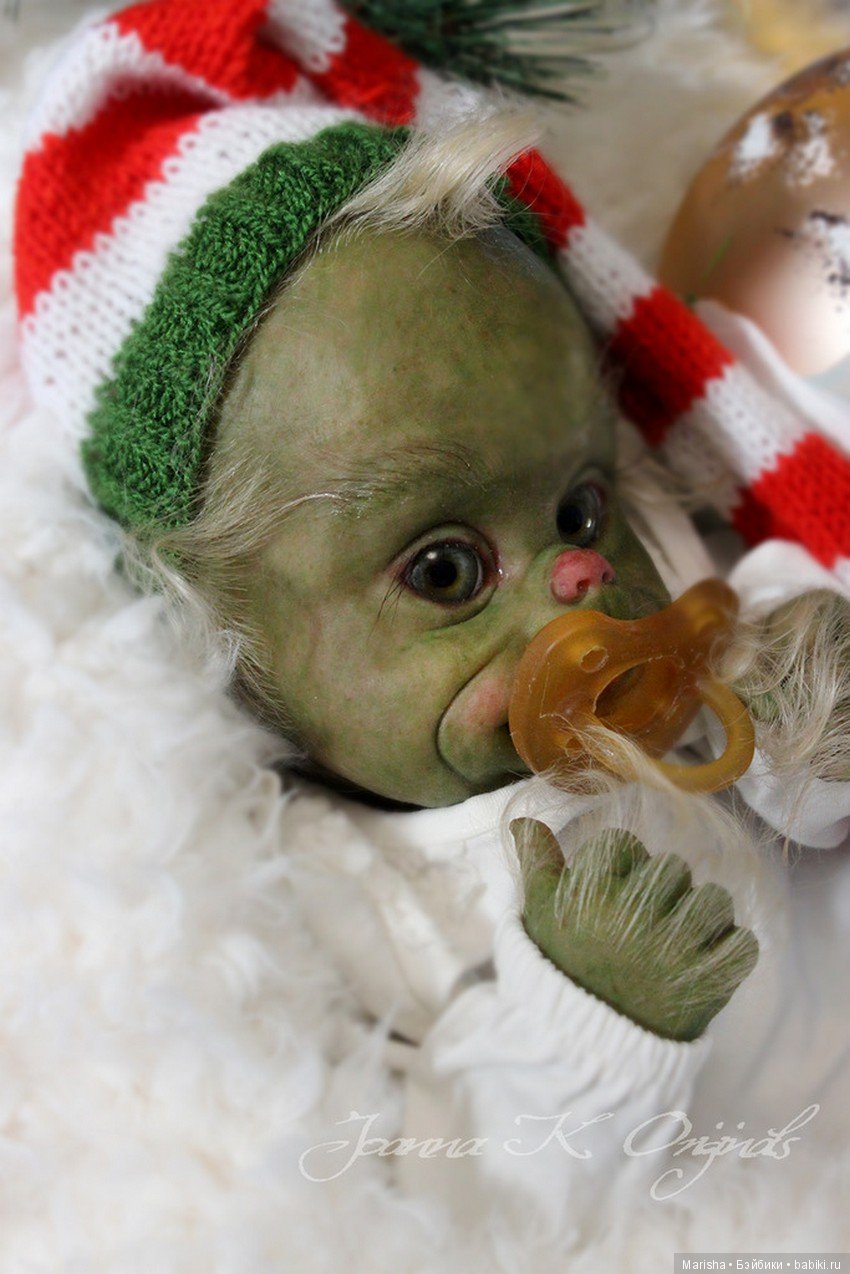 OOAK baby Grinch от скульптора Joanna Kazmierczak (фото 7)