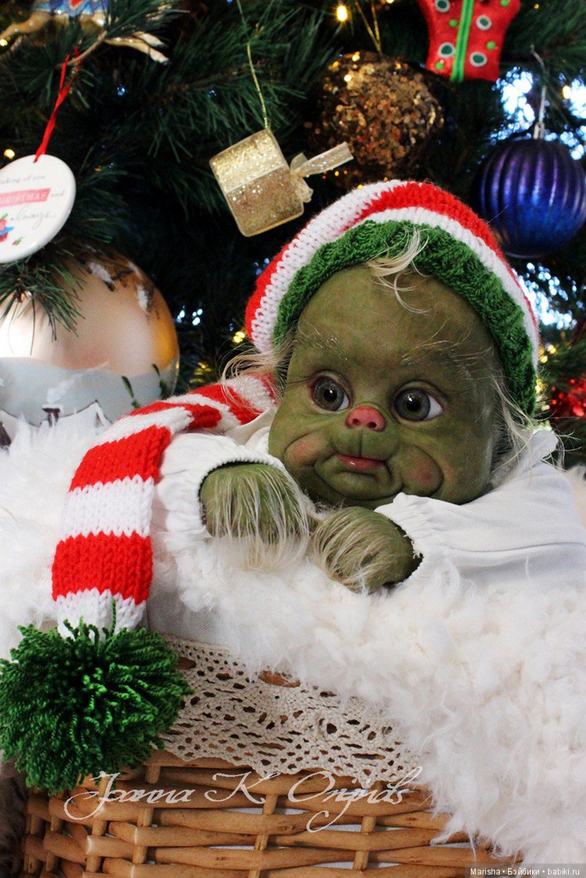 OOAK baby Grinch от скульптора Joanna Kazmierczak (фото 6)